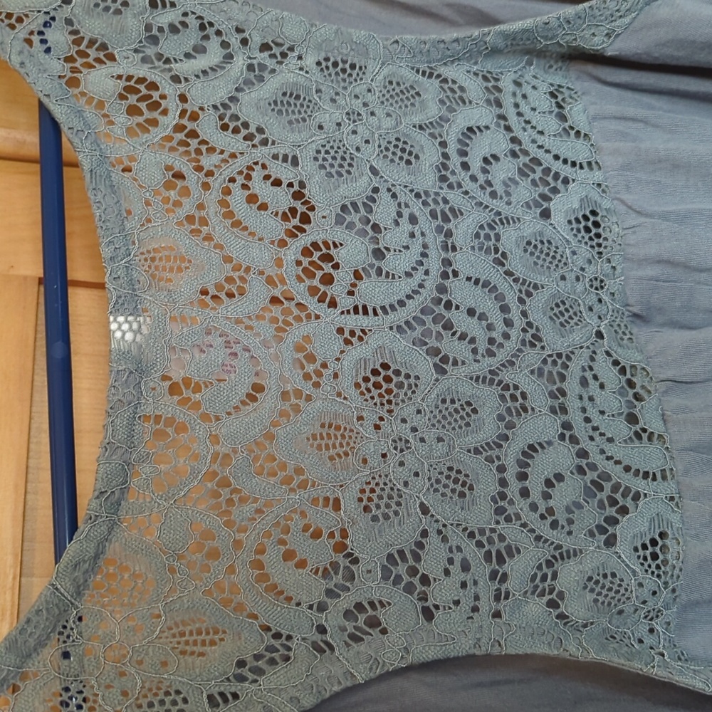 EUC Cacique Gray Lace Sleep Set - Picture 3 of 8